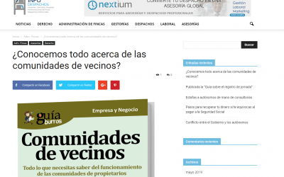 El «GuíaBurros: Comunidades de vecinos» en InfoDespachos