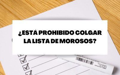 ¿Es legal colgar la lista de morosos en nuestro portal?
